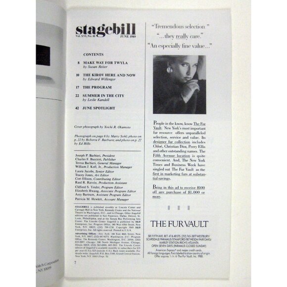 Metropolitan Opera Stagebill 1989 Don Quixote Lily Stewart Christopher Mattox - Picture 3 of 7